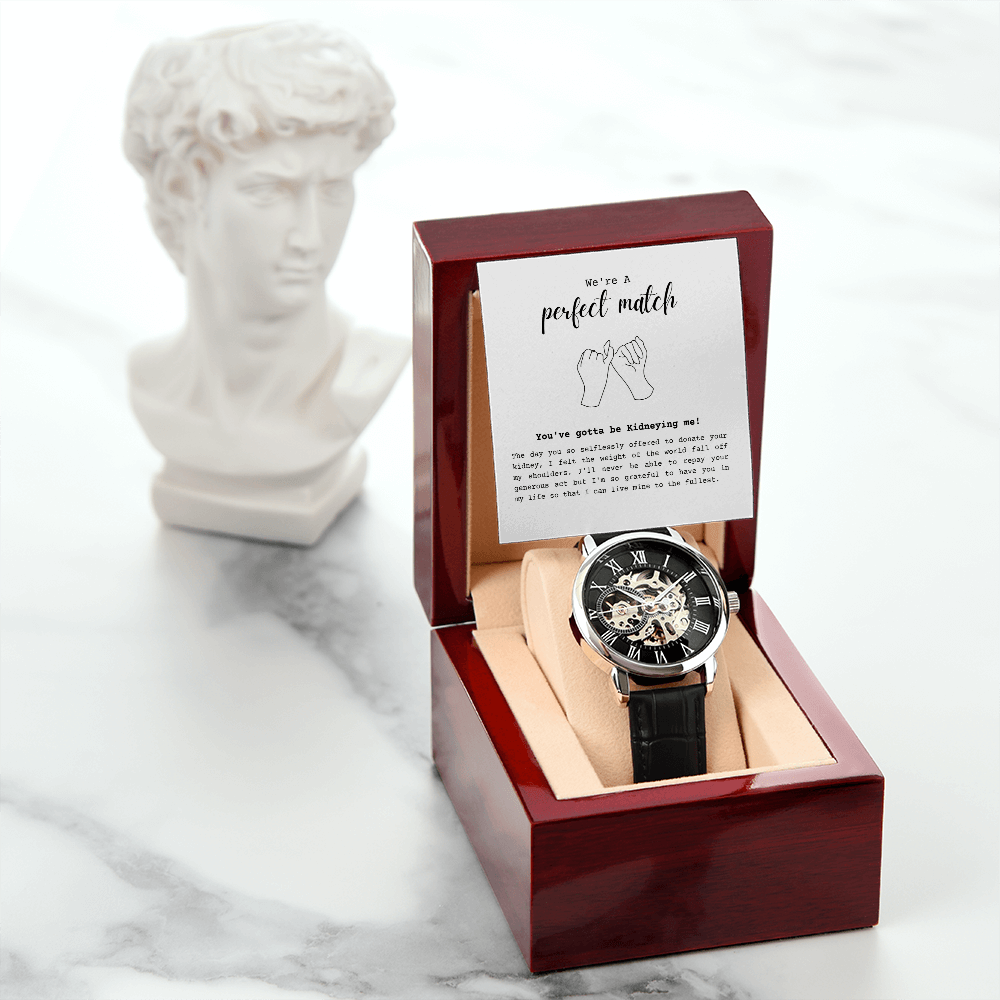 ShineOn Fulfillment Jewelry Kidney Donor Perfect Match Openwork Watch