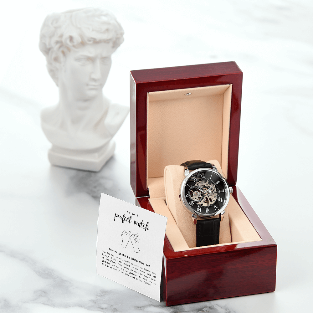 ShineOn Fulfillment Jewelry Kidney Donor Perfect Match Openwork Watch