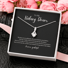 Load image into Gallery viewer, ShineOn Fulfillment Jewelry Kidney Donor Ribbon Pendant Necklace
