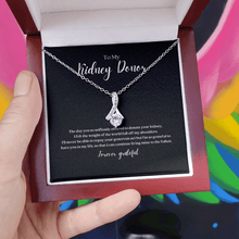 Load image into Gallery viewer, ShineOn Fulfillment Jewelry Kidney Donor Ribbon Pendant Necklace
