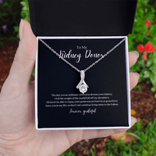 Load image into Gallery viewer, ShineOn Fulfillment Jewelry Kidney Donor Ribbon Pendant Necklace
