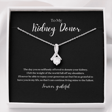 Load image into Gallery viewer, ShineOn Fulfillment Jewelry Kidney Donor Ribbon Pendant Necklace
