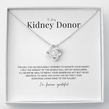 Load image into Gallery viewer, ShineOn Fulfillment Jewelry Standard Box Kidney Donor Thank You Necklace
