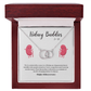 ShineOn Fulfillment Jewelry Mahogany Style Luxury Box Kidney Transplant Anniversary 'Kidneyversary' Necklace