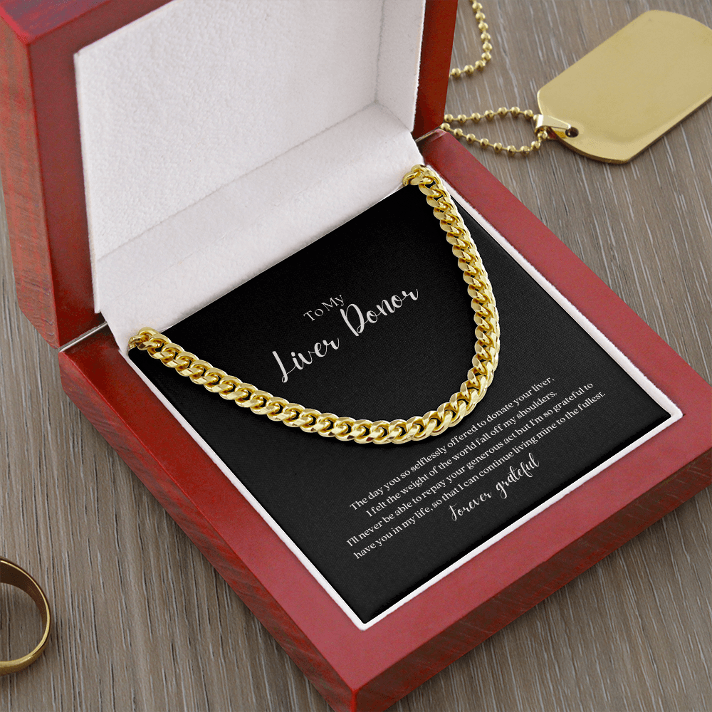 ShineOn Fulfillment Jewelry Liver Donor Cuban Link Chain Necklace