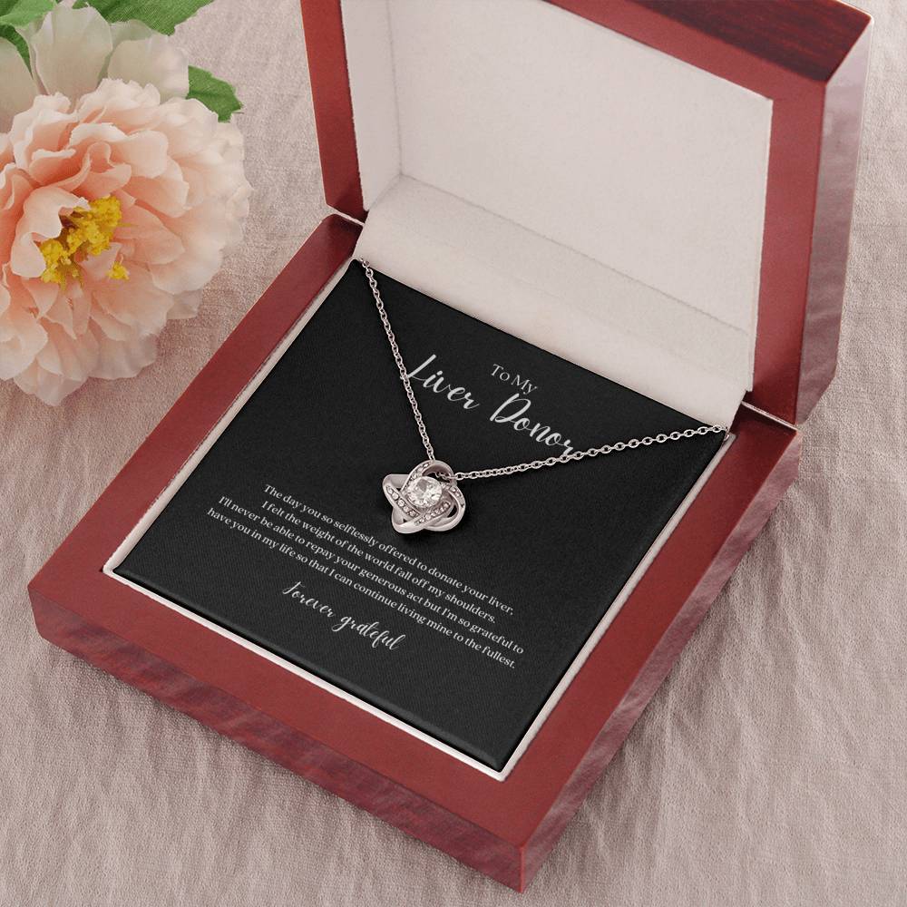 ShineOn Fulfillment Jewelry Liver Donor 'Forever Grateful' Pendant Necklace