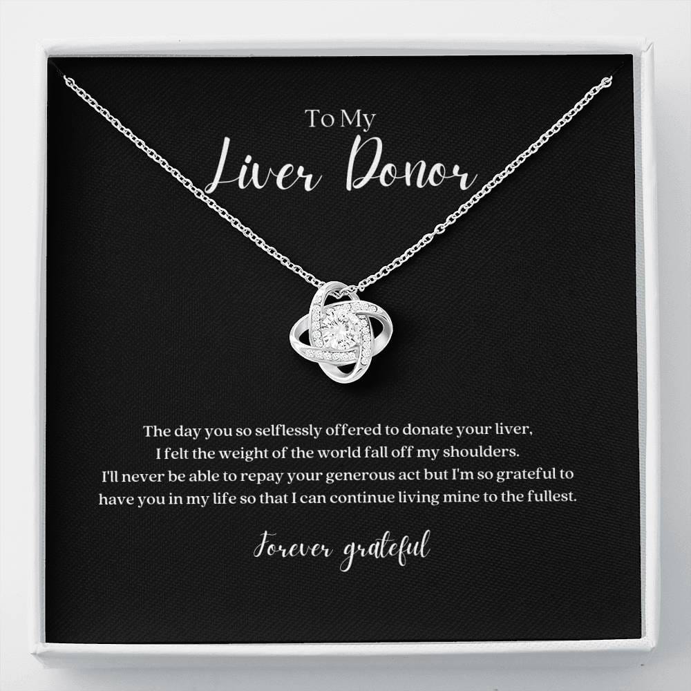 ShineOn Fulfillment Jewelry Liver Donor 'Forever Grateful' Pendant Necklace