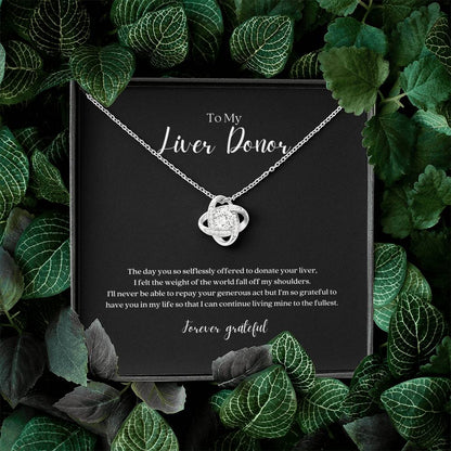 ShineOn Fulfillment Jewelry Liver Donor 'Forever Grateful' Pendant Necklace