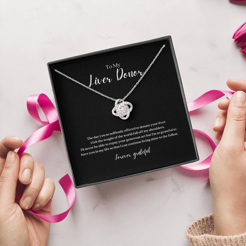 ShineOn Fulfillment Jewelry Liver Donor 'Forever Grateful' Pendant Necklace