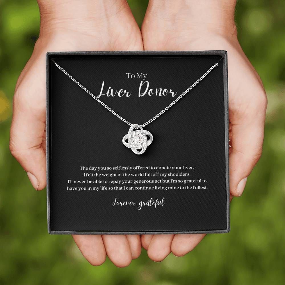 ShineOn Fulfillment Jewelry Liver Donor 'Forever Grateful' Pendant Necklace