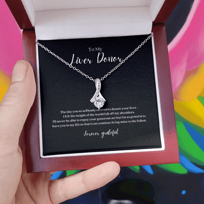 ShineOn Fulfillment Jewelry Liver Donor Ribbon Pendant Necklace