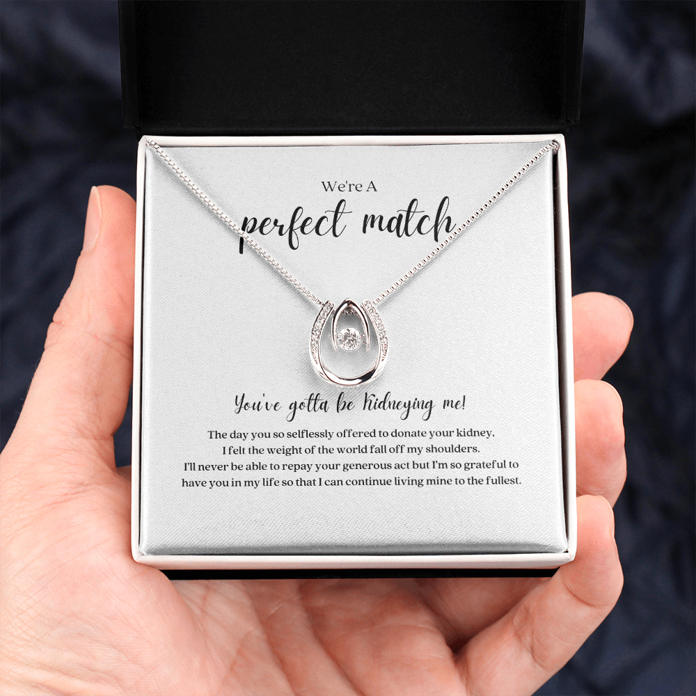 ShineOn Fulfillment Jewelry Lucky In Life Perfect Match Kidney Donor Pendant Necklace