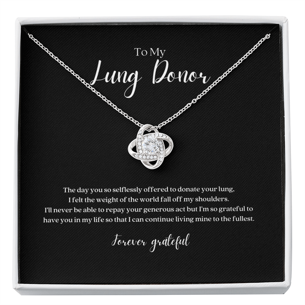 ShineOn Fulfillment Jewelry Lung Donor Forever Grateful Pendant Necklace