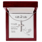 ShineOn Fulfillment Jewelry Mahogany Style Luxury Box (w/LED) Organ Donor Gift of Life Artisan Cross Necklace