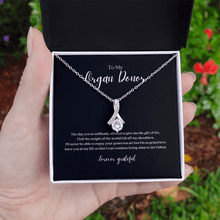 Load image into Gallery viewer, ShineOn Fulfillment Jewelry Organ Donor Ribbon Pendant Necklace
