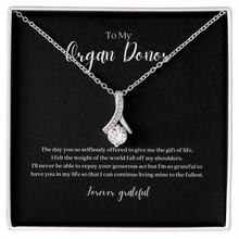 Load image into Gallery viewer, ShineOn Fulfillment Jewelry Standard Box Organ Donor Ribbon Pendant Necklace
