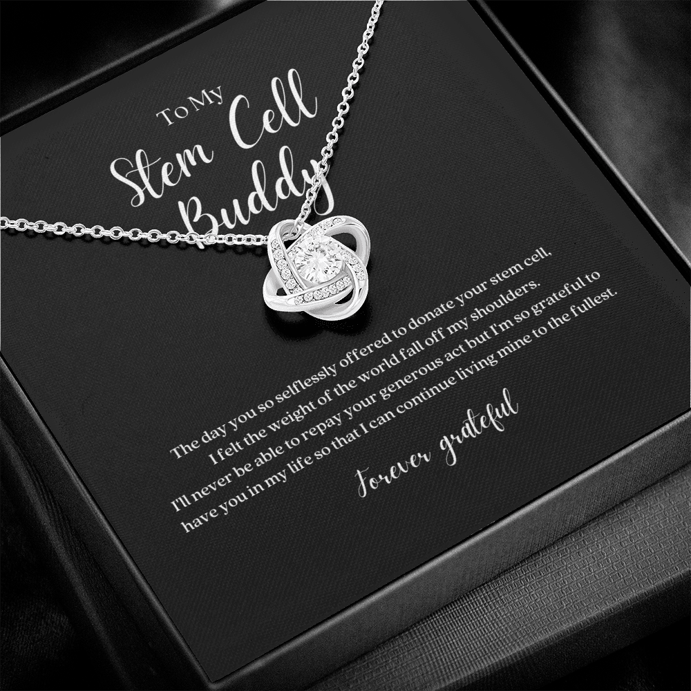 ShineOn Fulfillment Jewelry Standard Box Stem Cell Buddy 'Forever Grateful'  Knot Necklace