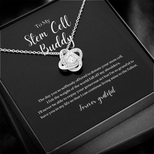 Load image into Gallery viewer, ShineOn Fulfillment Jewelry Standard Box Stem Cell Buddy &#39;Forever Grateful&#39;  Knot Necklace
