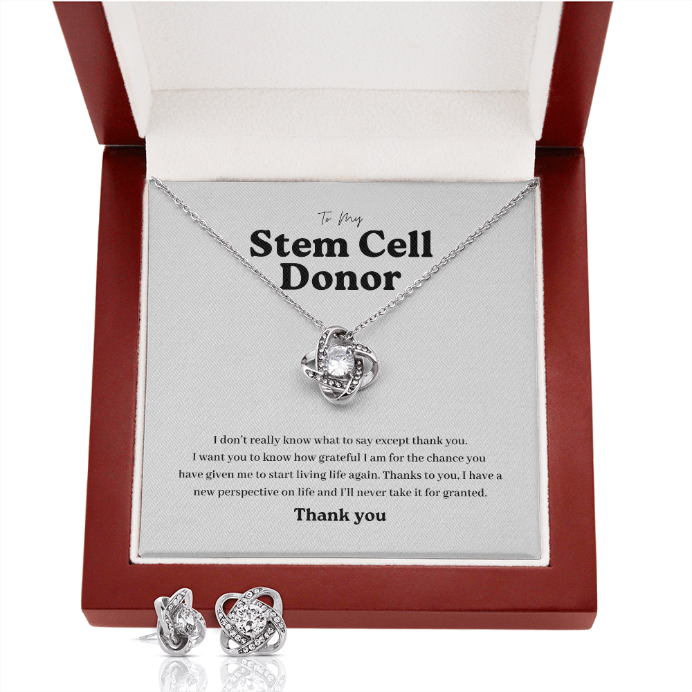 ShineOn Fulfillment Jewelry Stem Cell Donor Necklace and Earring Set