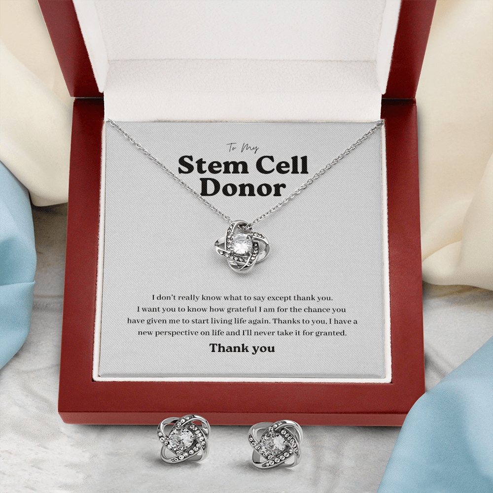 ShineOn Fulfillment Jewelry Stem Cell Donor Necklace and Earring Set
