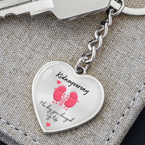 ShineOn Fulfillment Jewelry Transplant Anniversary Personalized Heart Keychain