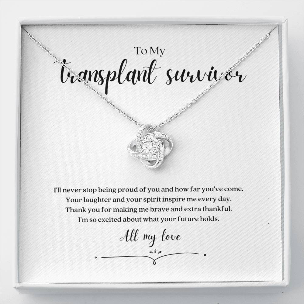 ShineOn Fulfillment Jewelry Standard Box Transplant Survivor Knot Necklace