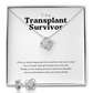 ShineOn Fulfillment Jewelry Transplant Survivor Necklace and Earring Set